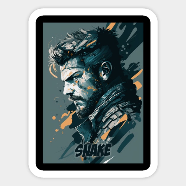 Snake Portrait Sticker by Durro